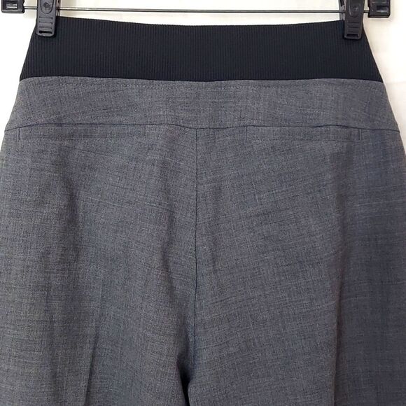 Athleta Midtown Gray Wool Blend Drawstring Straight Leg Trouser Sz 10T - Picture 8 of 14